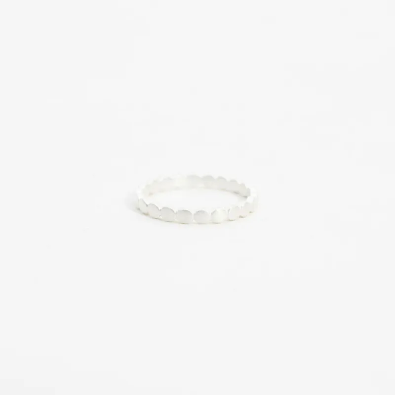 Brushed Silver Dotted Ring sold by Silver Lotus
