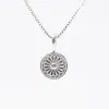 Silver India Temple Flower Disc Necklace sold by Silver Lotus