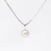 Silver & Freshwater Pearl Milgrain Edge Necklace sold by Silver Lotus