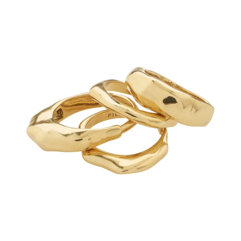 Asher Gold Plated Ring Set sold by Silver Lotus