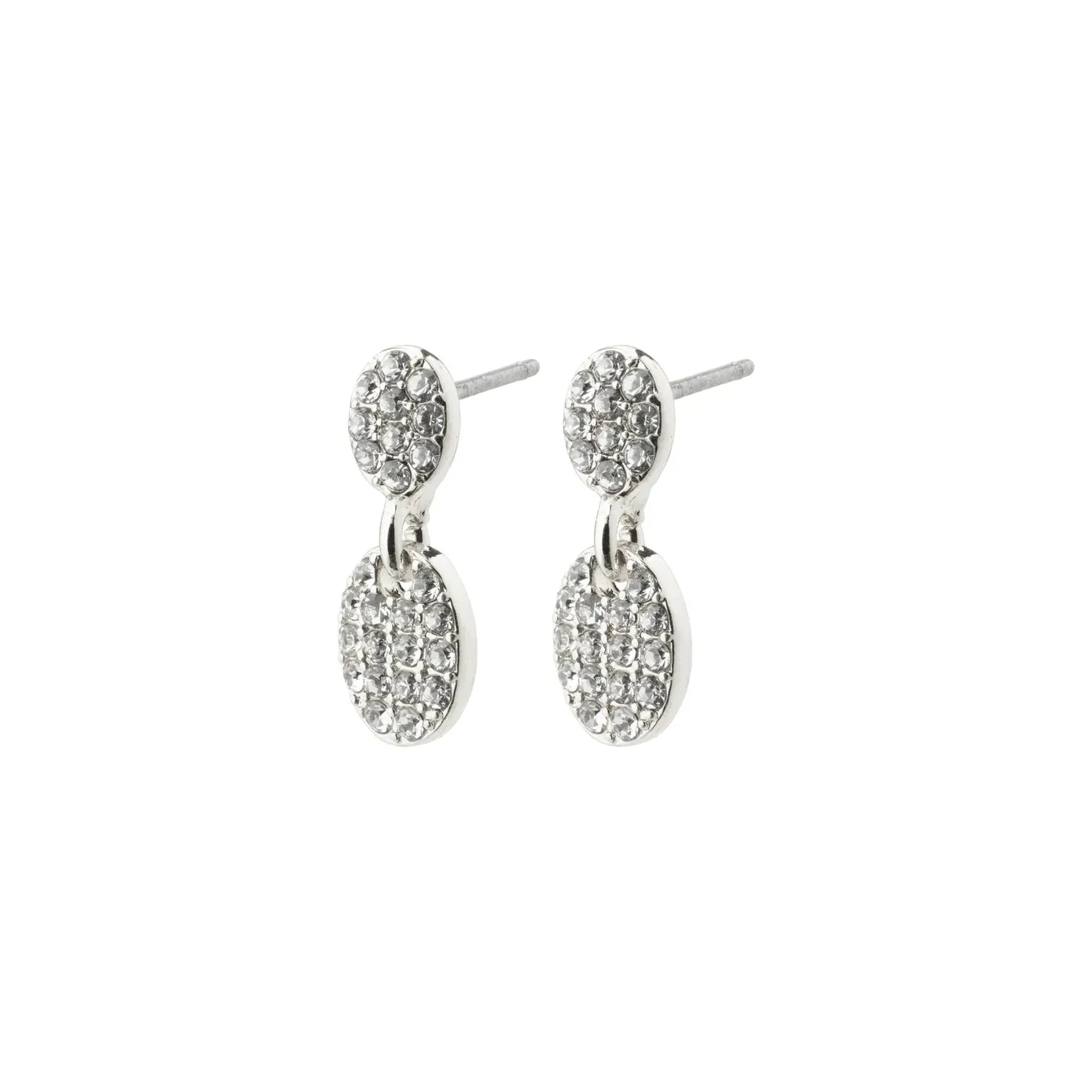 Beat Silver Plated Crystal Studs sold by Silver Lotus