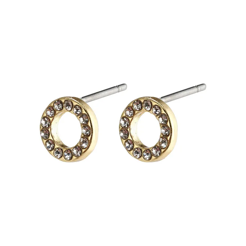 Tessa Gold Plated Crystal Studs sold by Silver Lotus