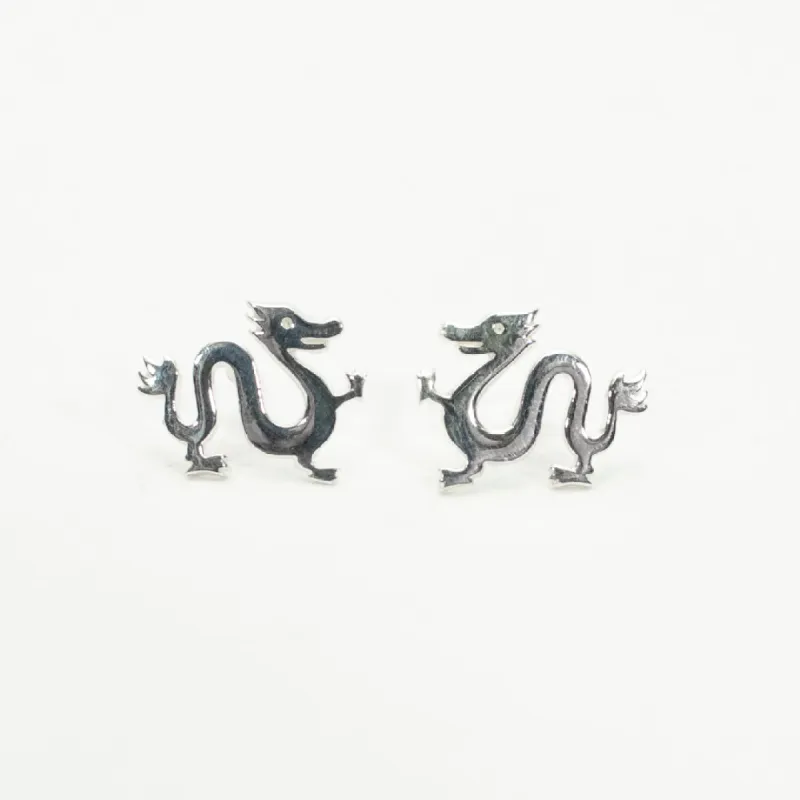 Silver Year of the Dragon Studs sold by Silver Lotus