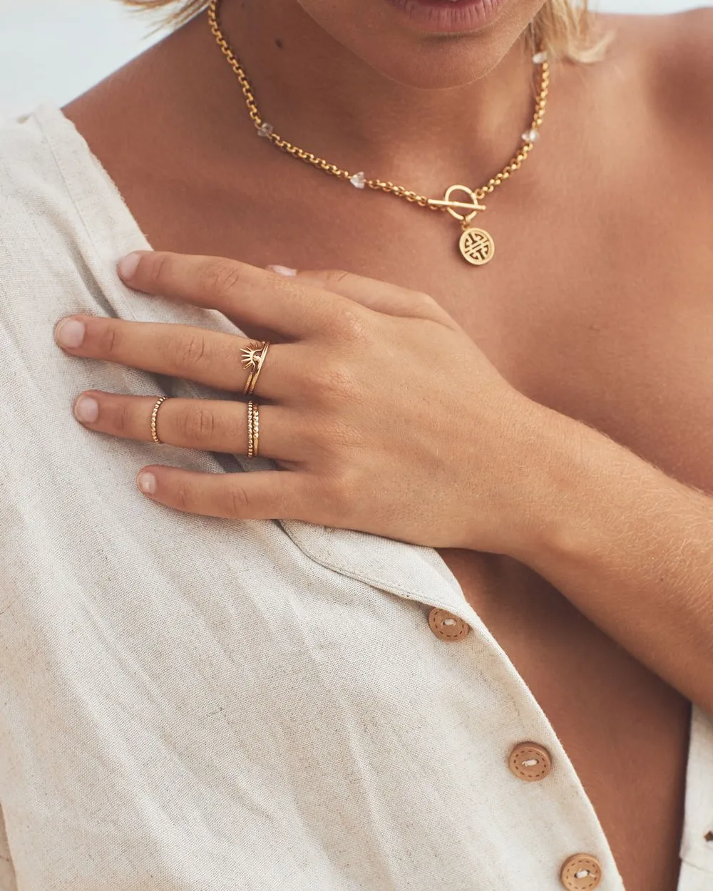 Silex Gold Necklace sold by Silver Lotus product image thumbnail 2