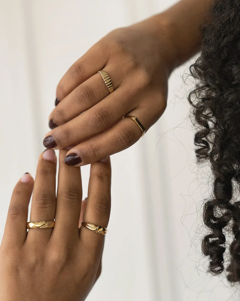 Jasmin Gold Vermeil Band sold by Silver Lotus product image thumbnail 5