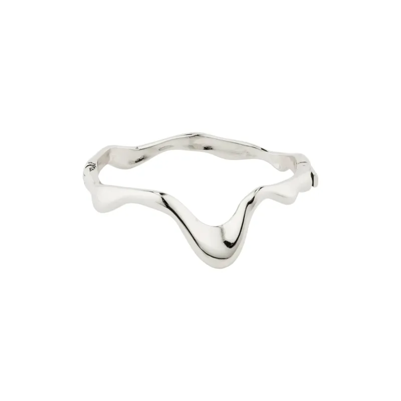 Moon Silver Plated Statement Bangle sold by Silver Lotus