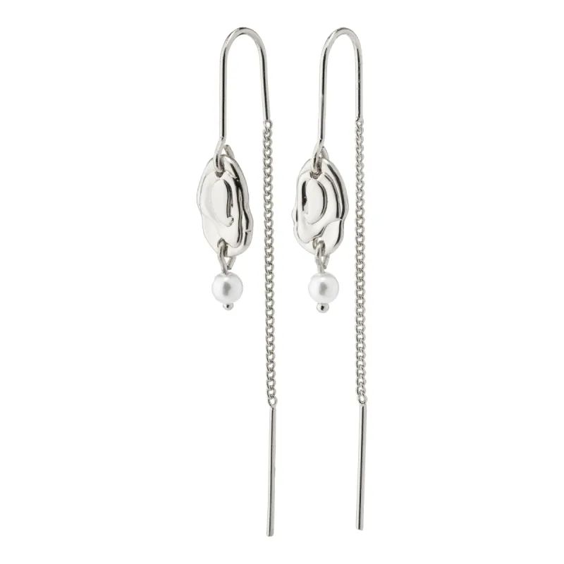 Emilie Silver Plated Pull Through Earrings sold by Silver Lotus