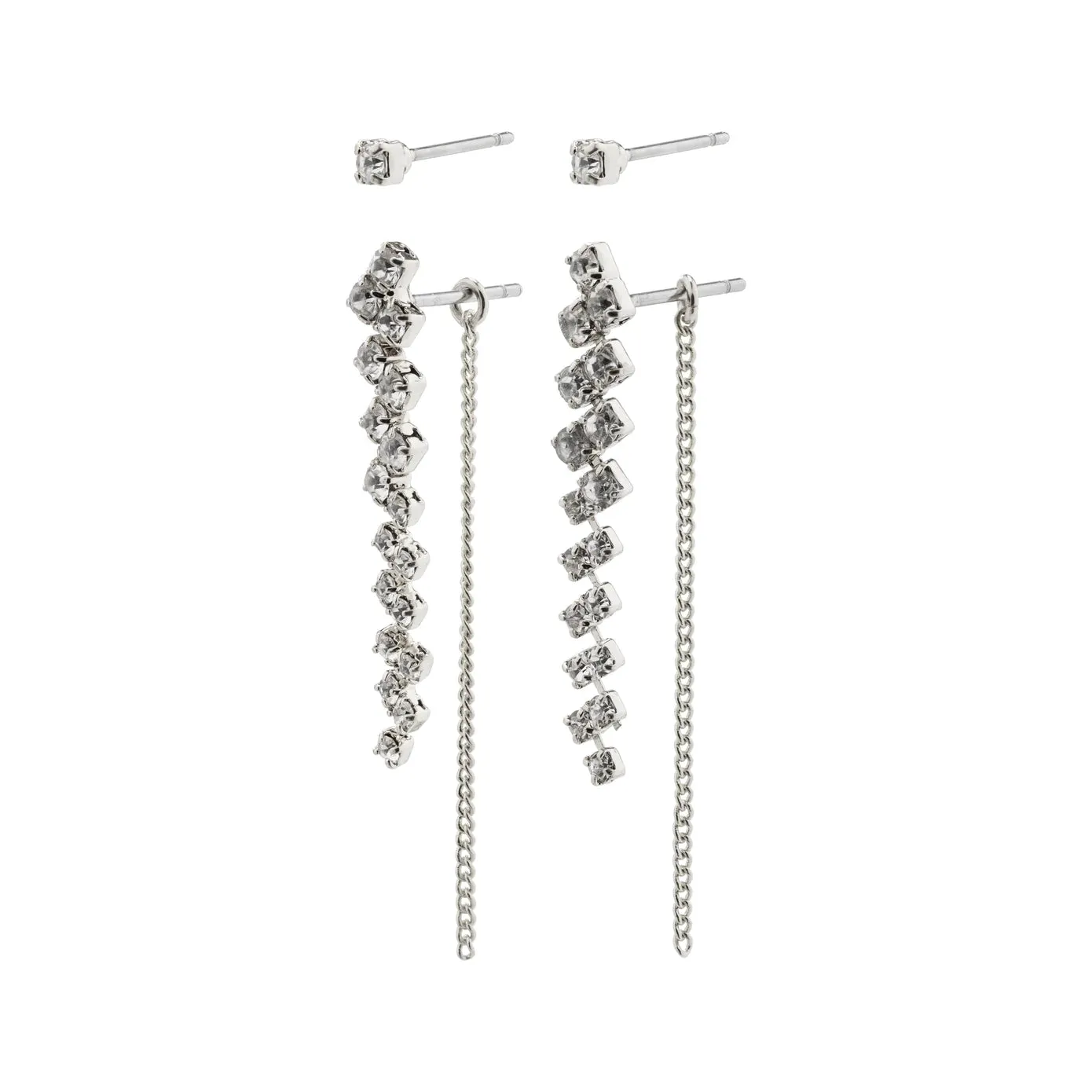 Jolene Silver Plated Crystal Earring Set sold by Silver Lotus