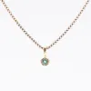 Gold Vermeil Tiny Milgrain Edge Emerald Necklace sold by Silver Lotus
