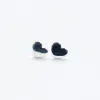 Small Polished Silver Heart Studs sold by Silver Lotus
