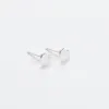 Small Polished Silver Heart Studs sold by Silver Lotus