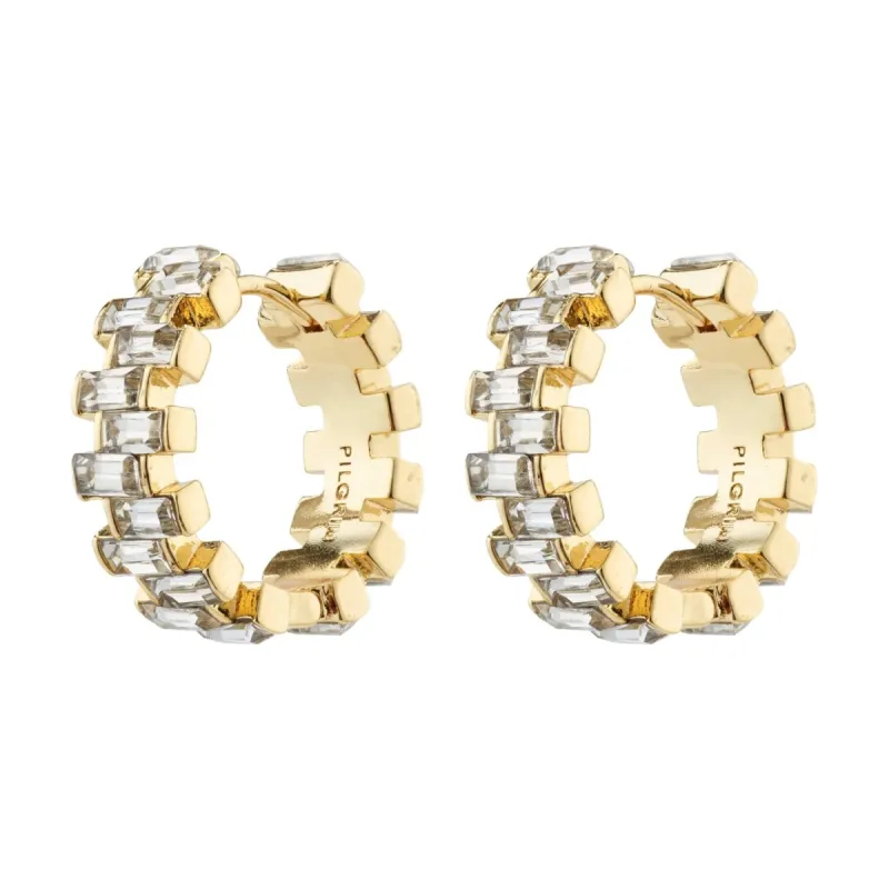 Create Gold Plated Crystal Hoops sold by Silver Lotus