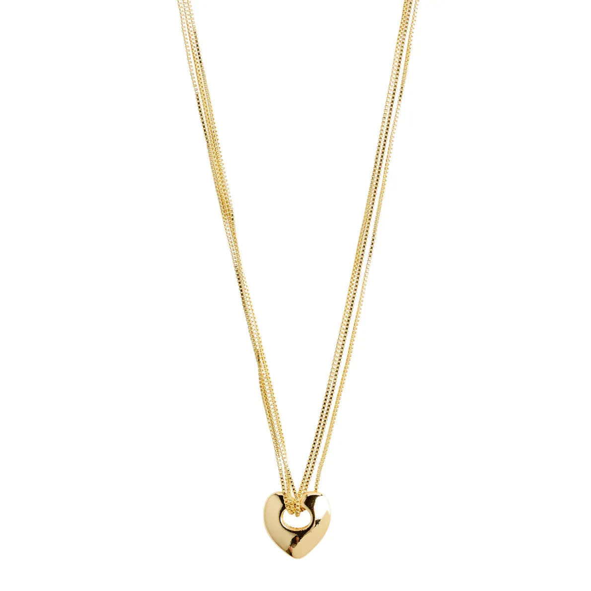 Wave Gold Plated Heart Necklace sold by Silver Lotus