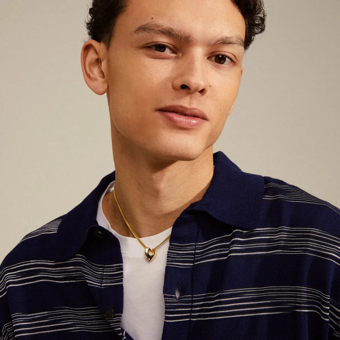 Wave Gold Plated Heart Necklace sold by Silver Lotus product image thumbnail 3