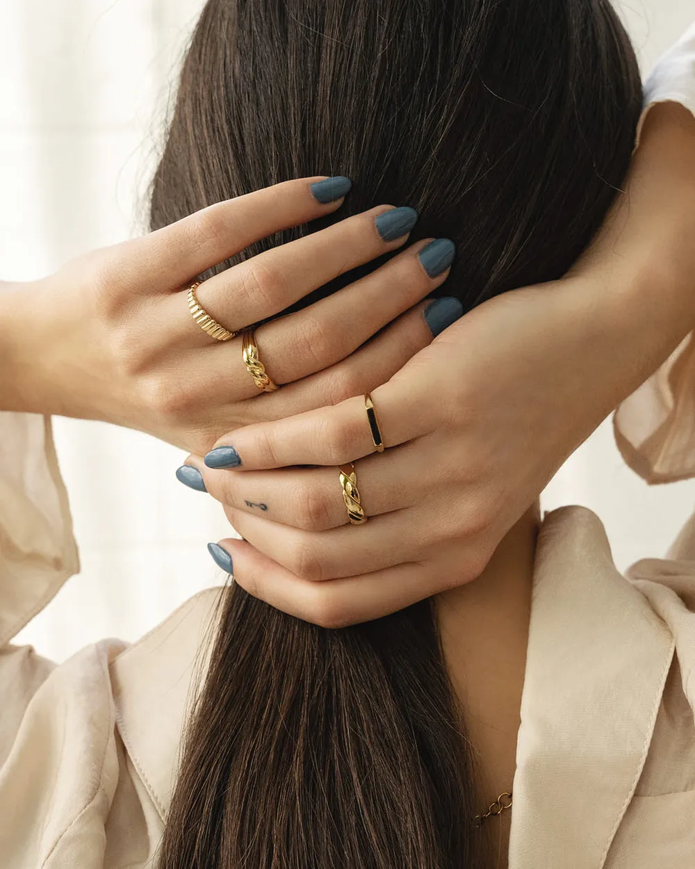 Knot Gold Vermeil Ring sold by Silver Lotus product image thumbnail 5