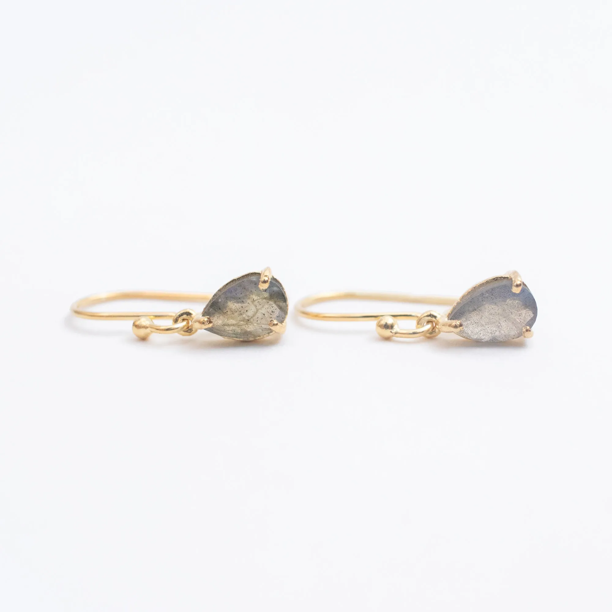 Labradorite Gold Vermeil Teardrop Earrings sold by Silver Lotus product image thumbnail 2