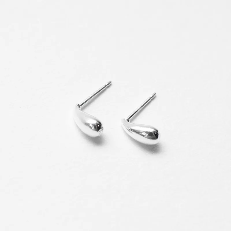 Small Puffed Silver Studs sold by Silver Lotus