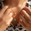 Gold Vermeil Oval Amazonite Necklace sold by Silver Lotus