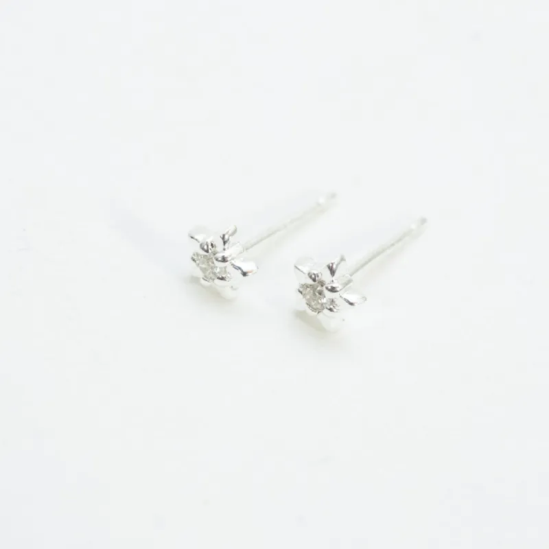 Small Silver Cubic Star Studs sold by Silver Lotus