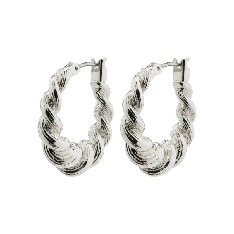 Eileen Silver Plated Hoops sold by Silver Lotus