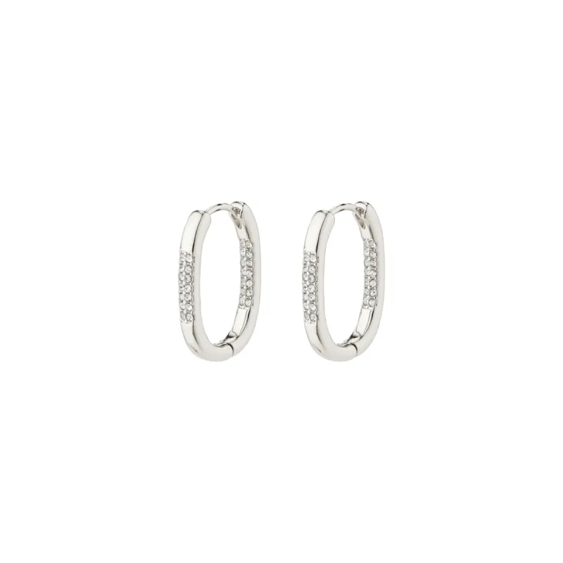 Star Small Silver Plated Hoops sold by Silver Lotus