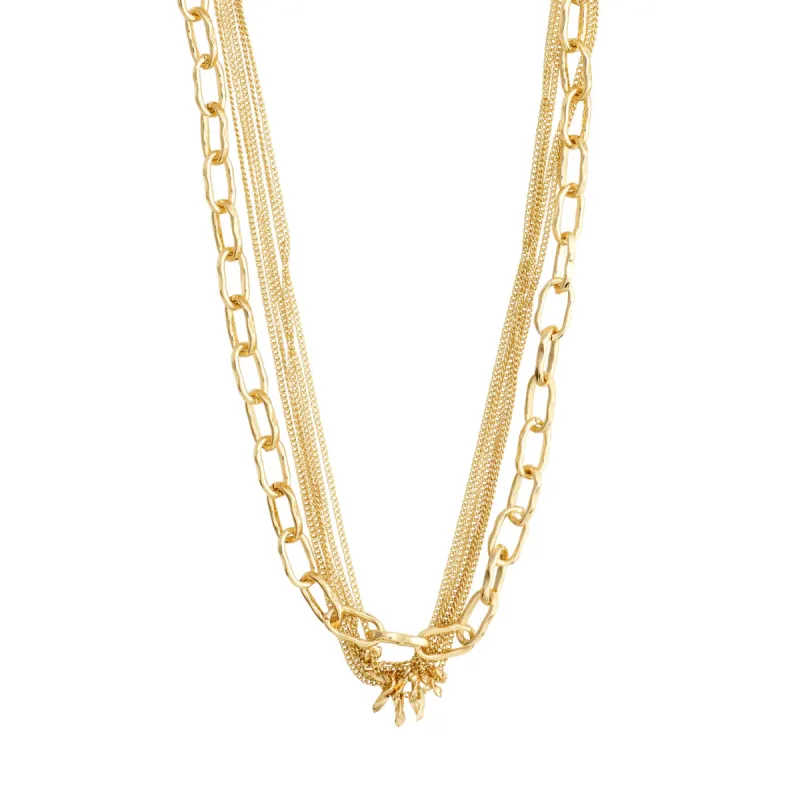 Pause Gold Plated 2-in-1 Chain Necklace sold by Silver Lotus