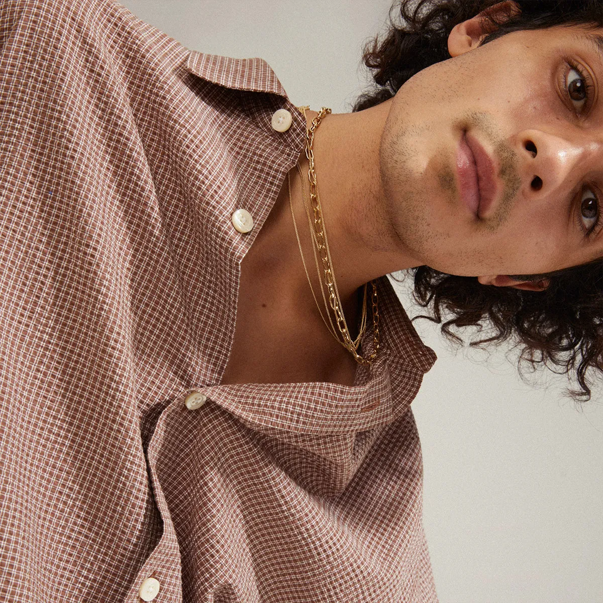 Pause Gold Plated 2-in-1 Chain Necklace sold by Silver Lotus product image thumbnail 2