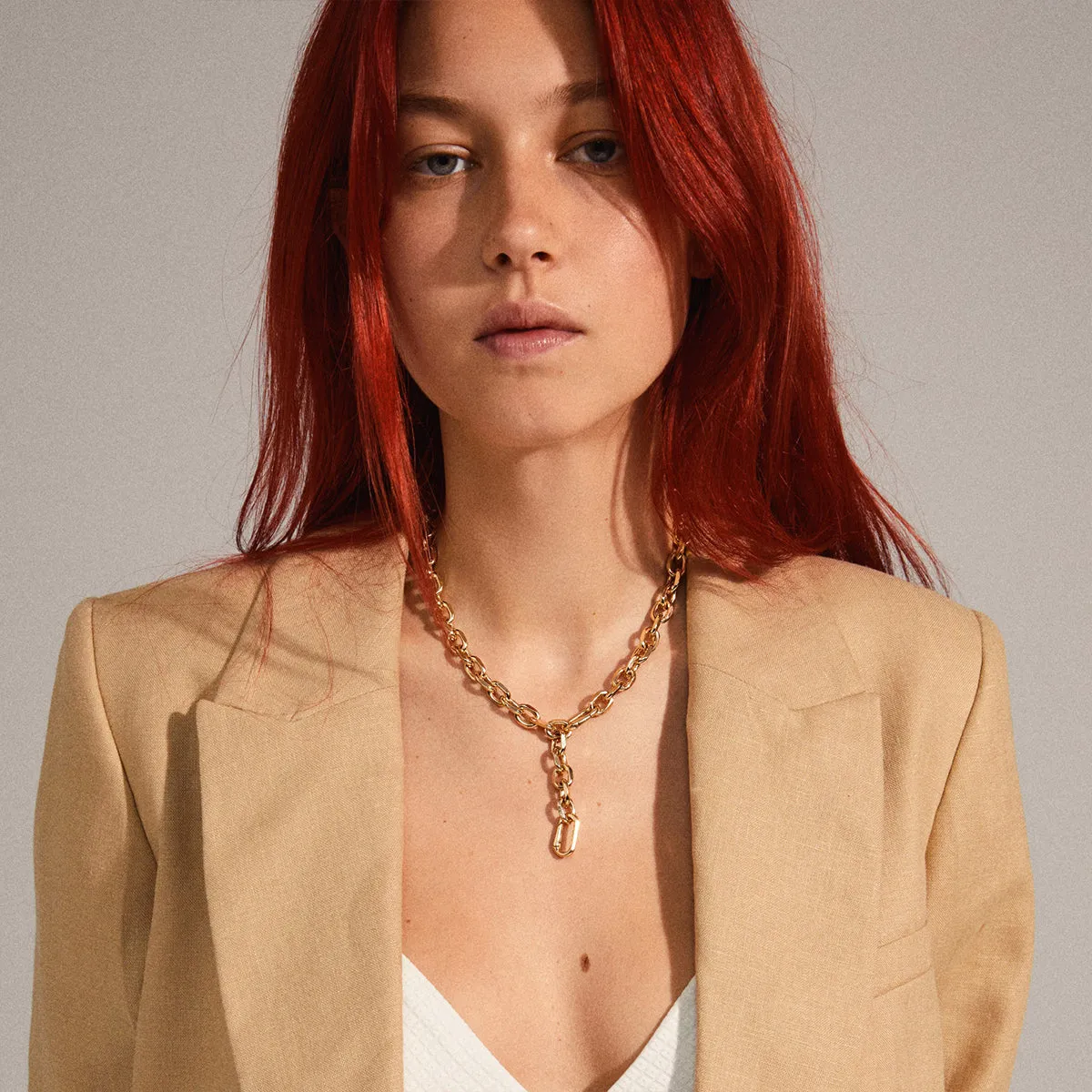 Euphoric Gold Plated Cable Chain Necklace sold by Silver Lotus product image thumbnail 3