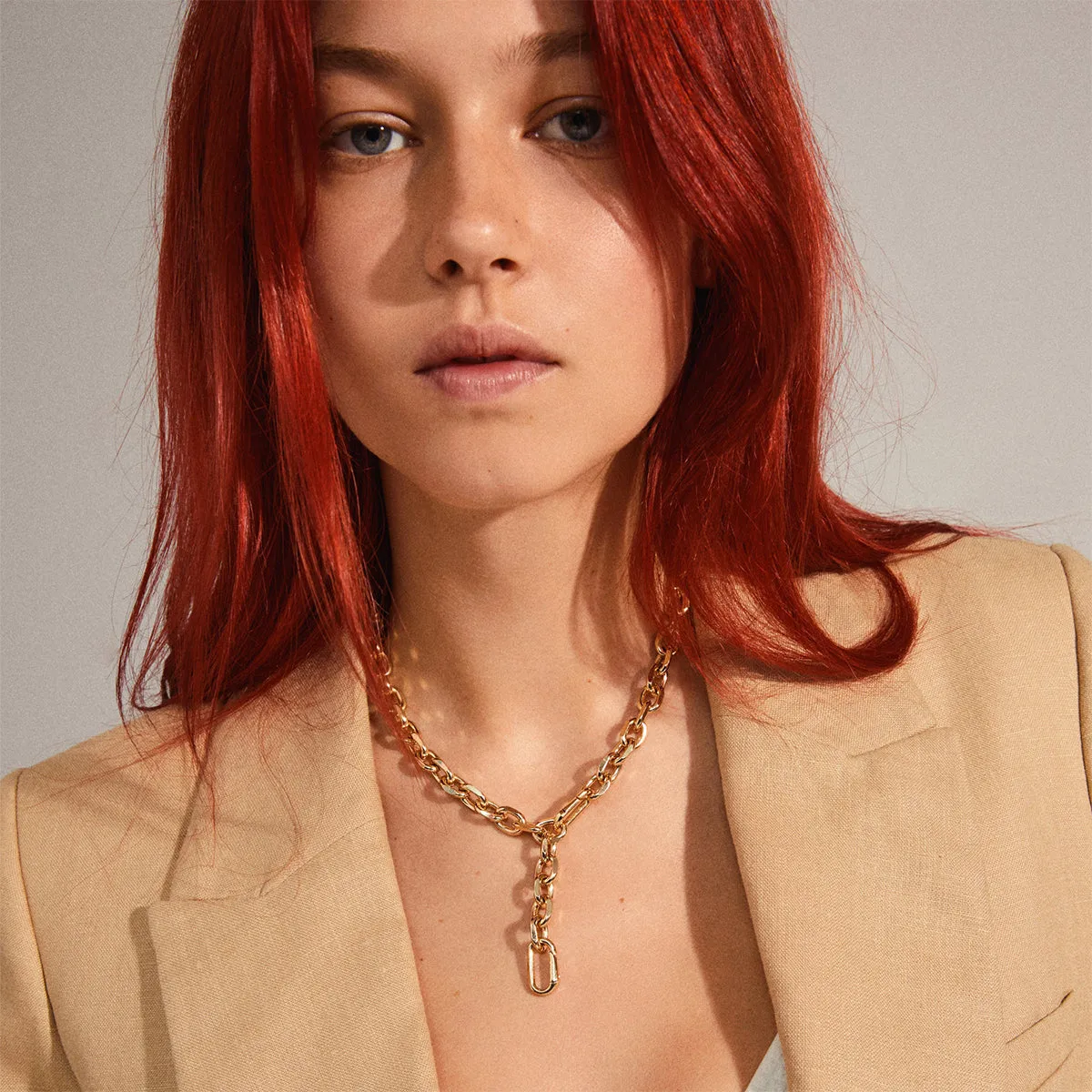 Euphoric Gold Plated Cable Chain Necklace sold by Silver Lotus product image thumbnail 2