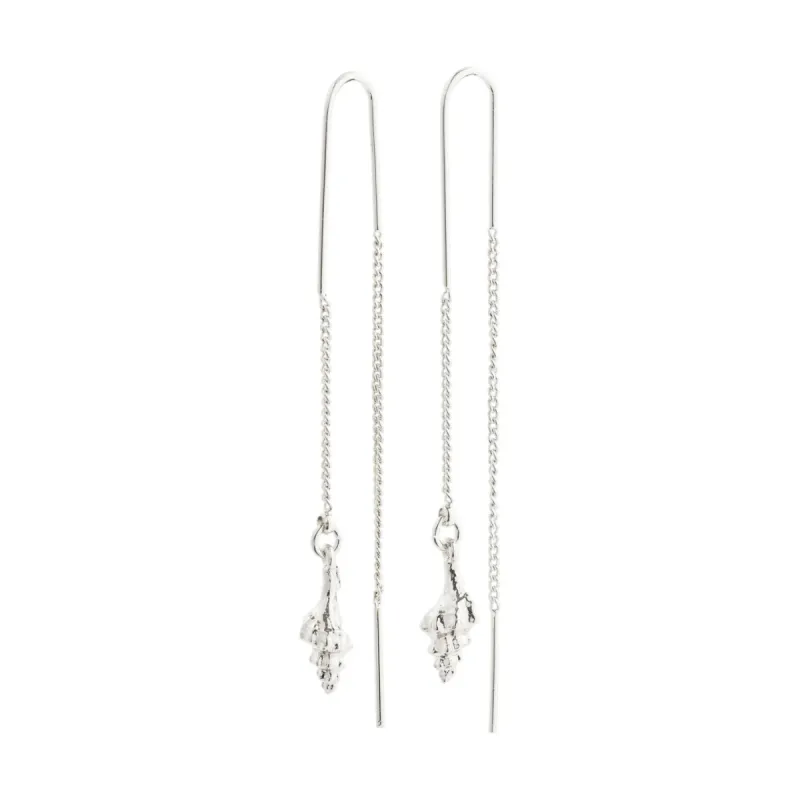 Sea Silver Plated Pull Through Earrings sold by Silver Lotus