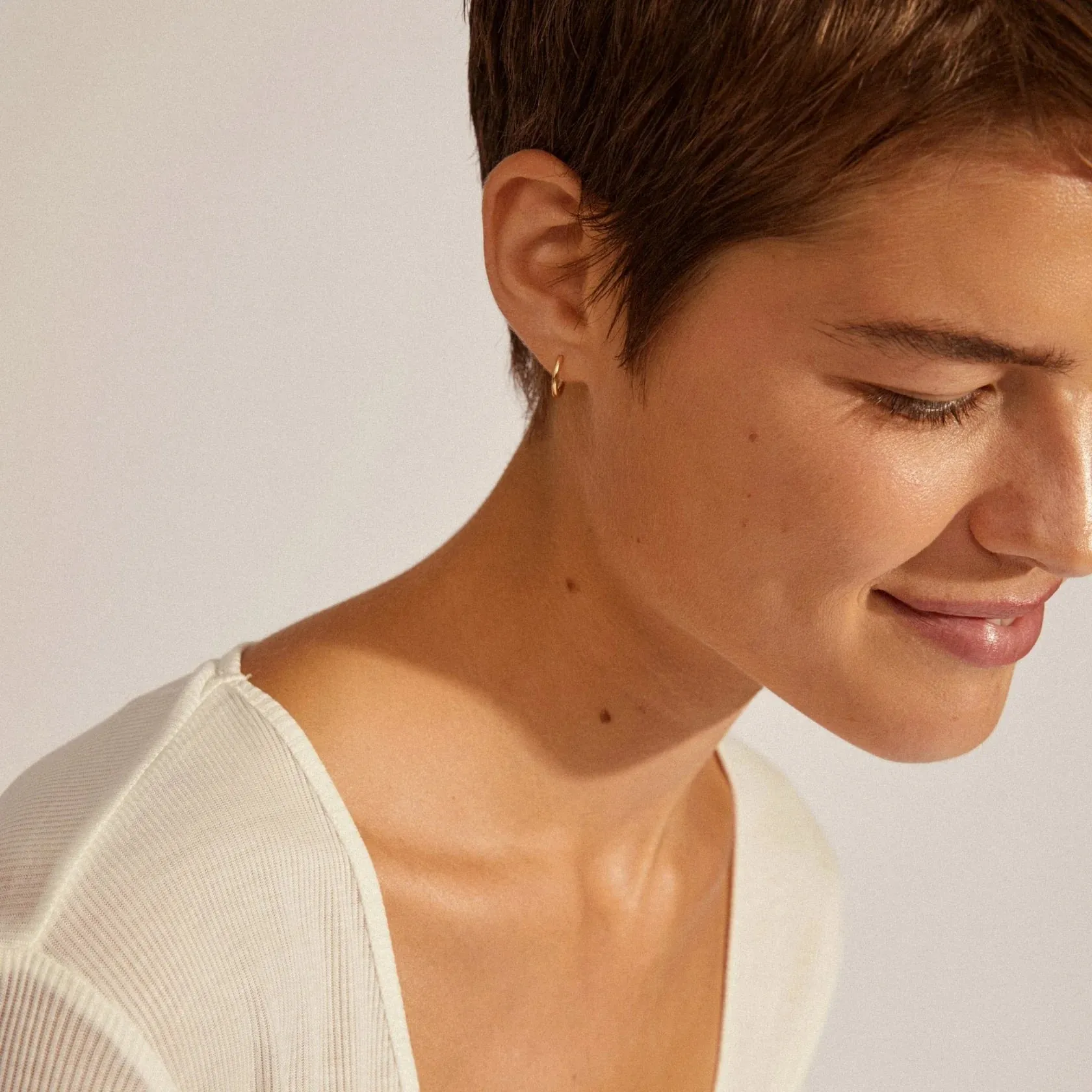 Eanna Small Gold Plated Huggie Hoops sold by Silver Lotus product image thumbnail 2