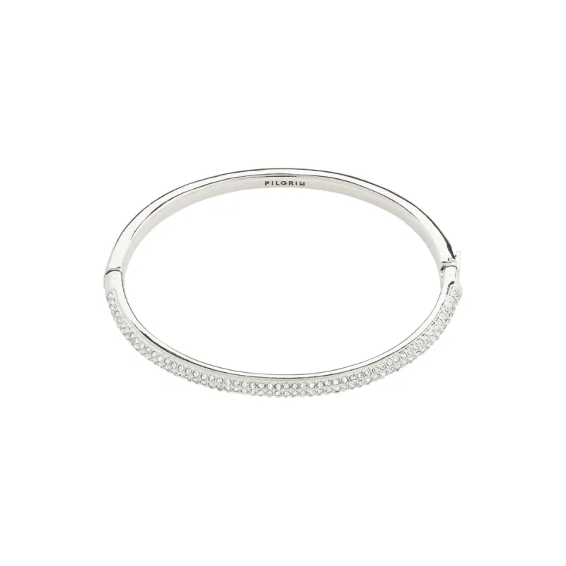 Focus Silver Plated Crystal Bangle sold by Silver Lotus