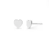 Small Solid Silver Heart Studs sold by Silver Lotus