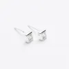 Silver CZ Square Bezel Studs sold by Silver Lotus