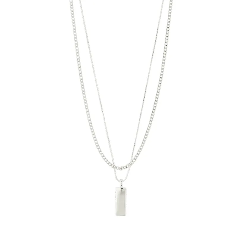 Star Silver Plated 2-in-1 Necklace Set sold by Silver Lotus