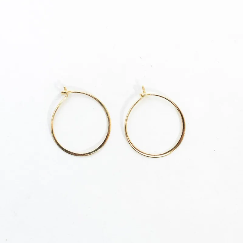 Thin Extra Small Gold Vermeil Hoops sold by Silver Lotus