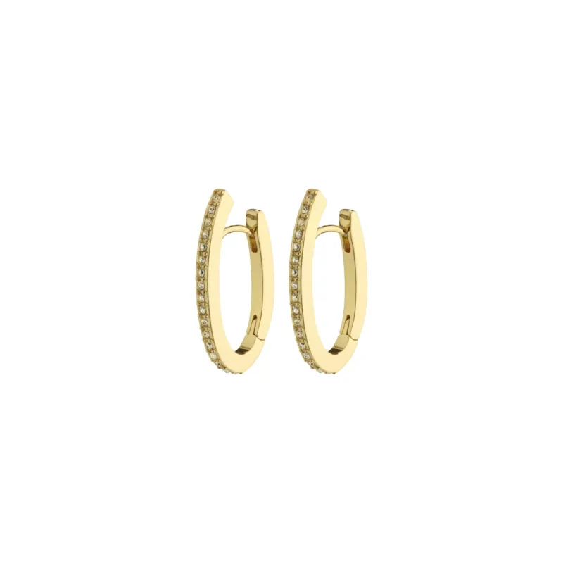 Anaya Gold Plated Crystal Hoops sold by Silver Lotus