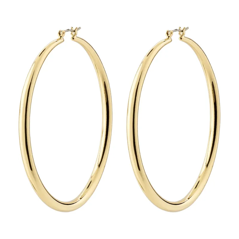 Priya Large Gold Plated Hoops sold by Silver Lotus
