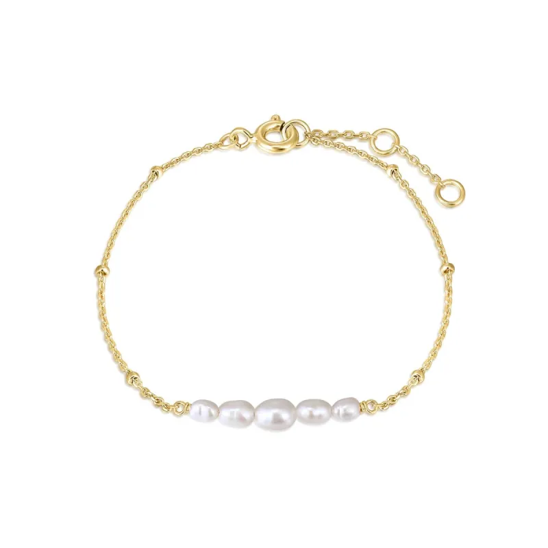 Micro Clustered Pearl & Bead Bracelet sold by Silver Lotus