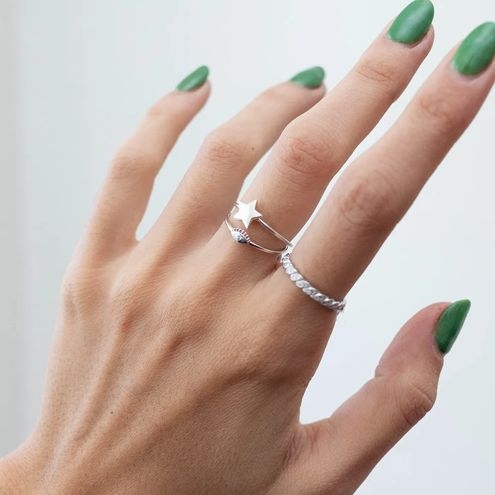 Silver Evil Eye Ring sold by Silver Lotus product image thumbnail 2