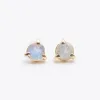 Gold Vermeil & Labradorite Round Claw Set Studs sold by Silver Lotus