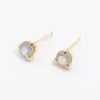 Gold Vermeil & Labradorite Round Claw Set Studs sold by Silver Lotus