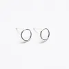Small Silver Wire Circle Studs sold by Silver Lotus