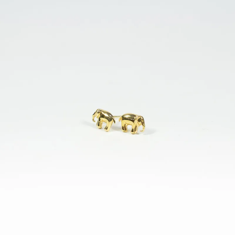 Gold Vermeil Elephant Studs sold by Silver Lotus