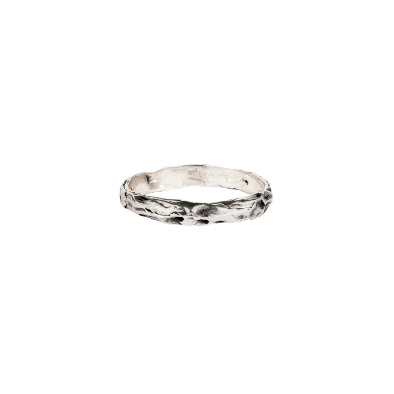 Narrow Texture Band Ring sold by Silver Lotus