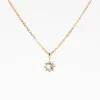 Gold Vermeil Round Claw Set Cubic Zirconia Necklace sold by Silver Lotus