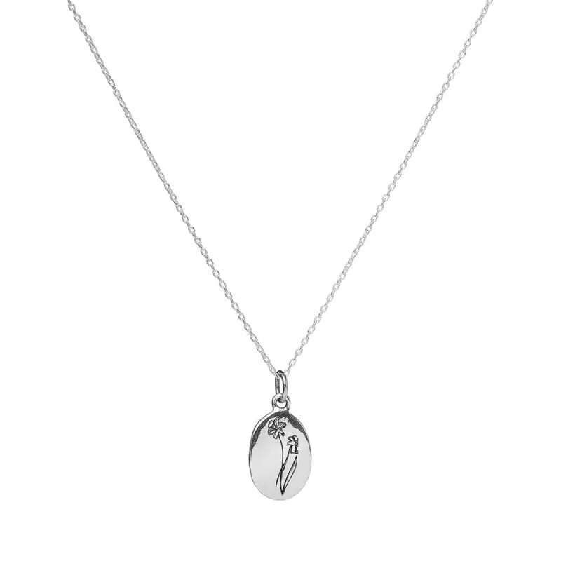 March Birth Month Flower Necklace sold by Silver Lotus