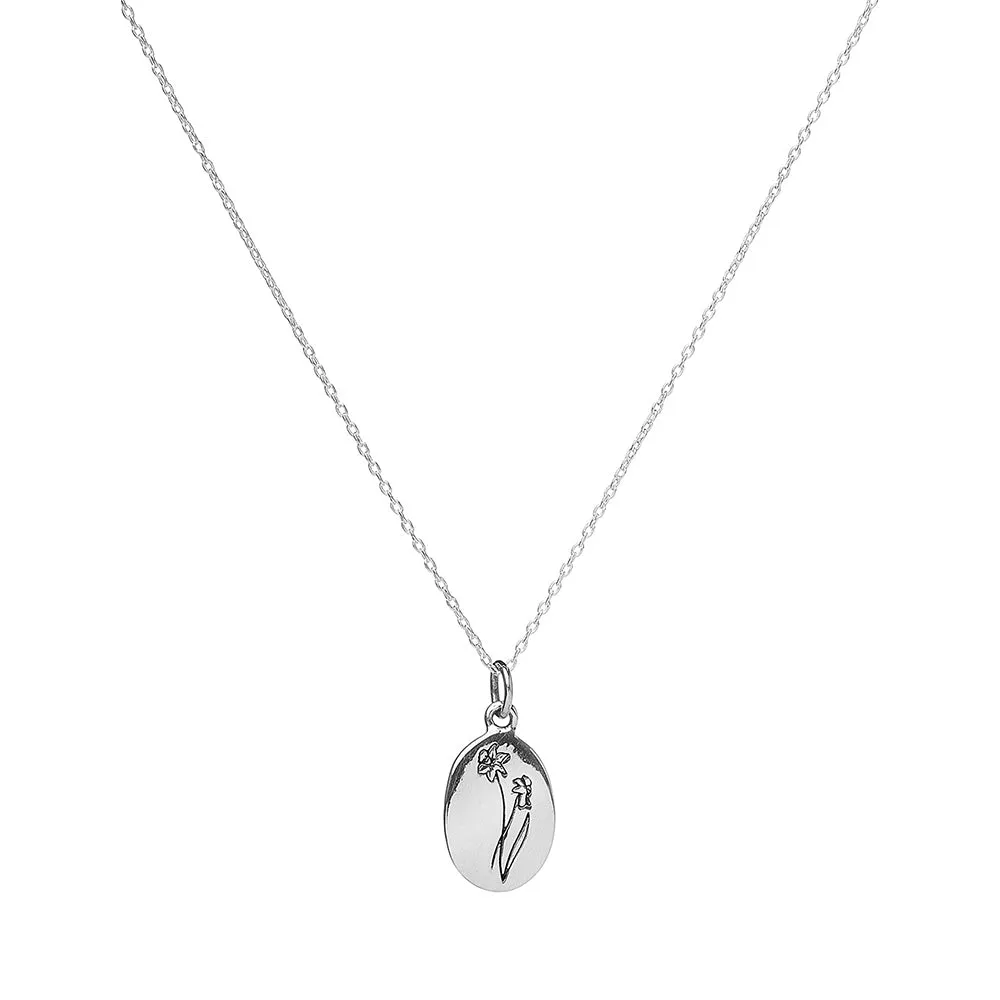March Birth Month Flower Necklace sold by Silver Lotus