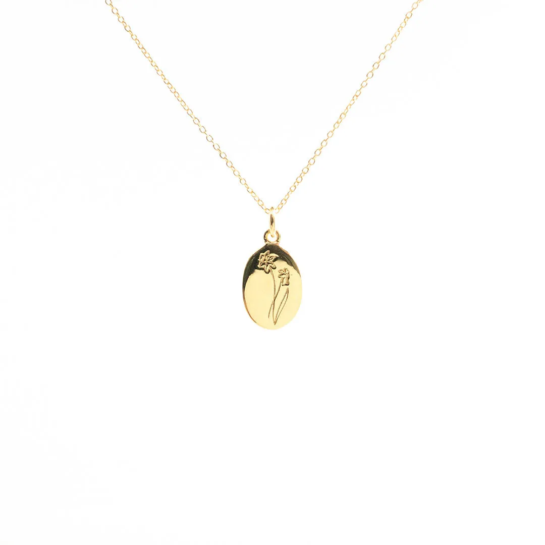 March Birth Month Flower Necklace sold by Silver Lotus product image thumbnail 3