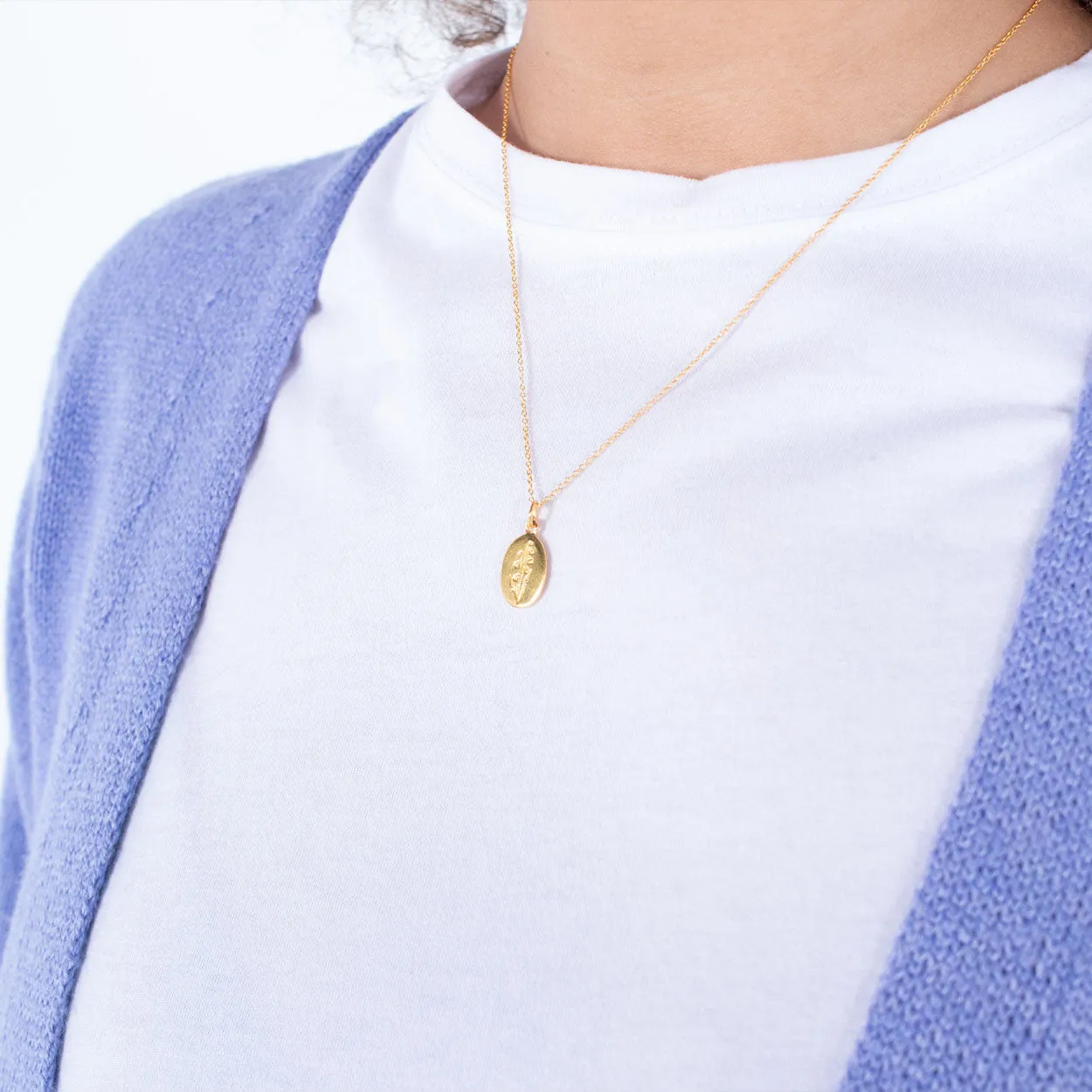 March Birth Month Flower Necklace sold by Silver Lotus product image thumbnail 4